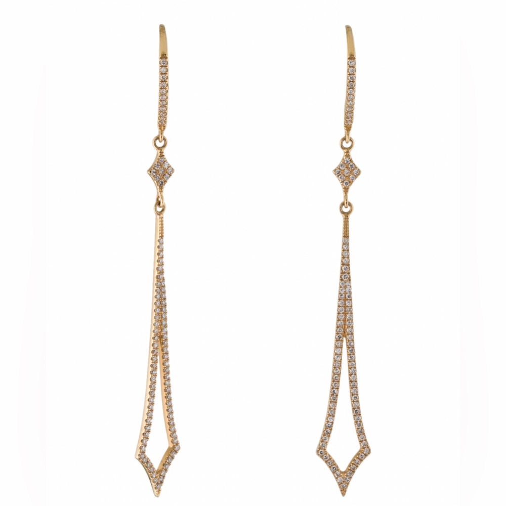 14 karat gold and Diamond earrings